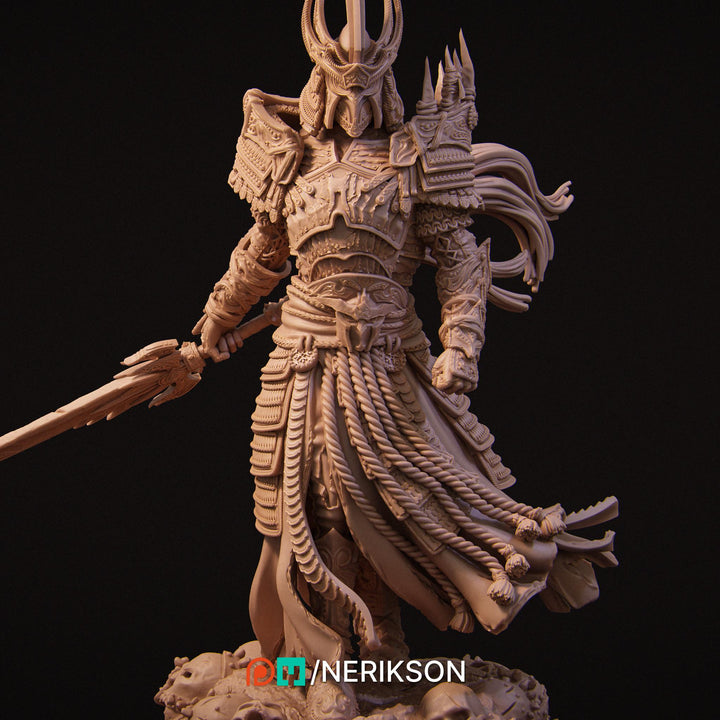 Death Knight Undead Lich Monster Unpainted Miniature | 28mm, 32mm, 54mm,75mm, 100mm Scales | Dungeons &amp; Dragons Pathfinder | NERIKSON
