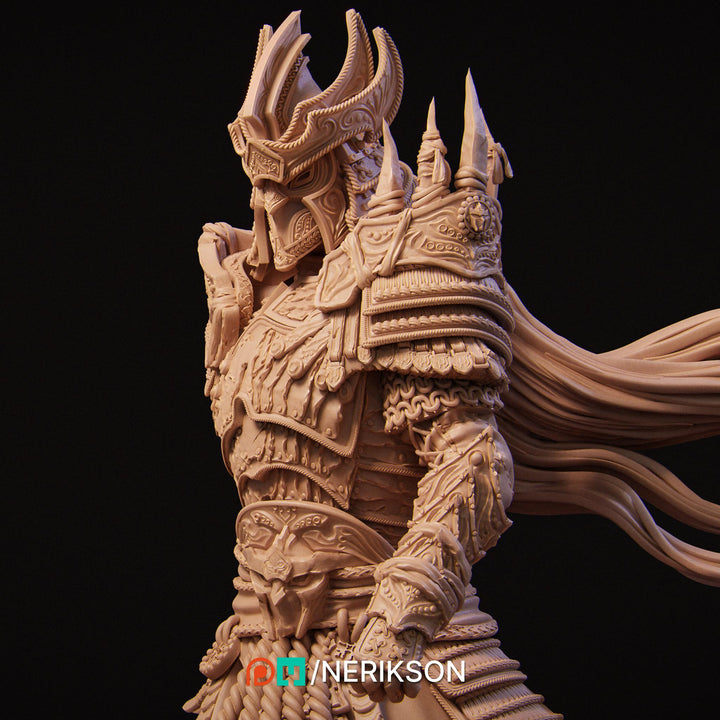 Death Knight Undead Lich Monster Unpainted Miniature | 28mm, 32mm, 54mm,75mm, 100mm Scales | Dungeons &amp; Dragons Pathfinder | NERIKSON