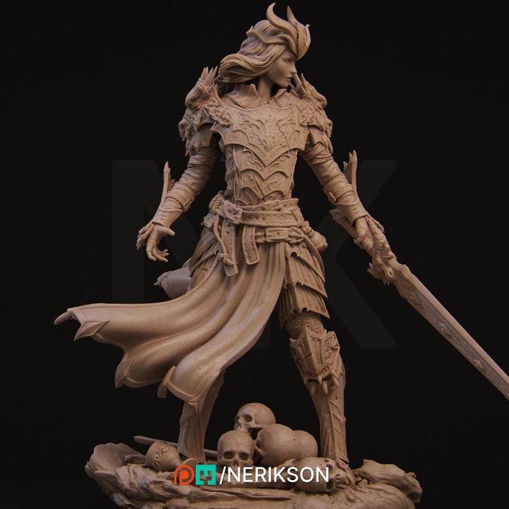 Human Female Hexblade Warlock, Oathbreaker Paladin PC/ NPC Unpainted | 6 Sizes /Scales | D&amp;D
