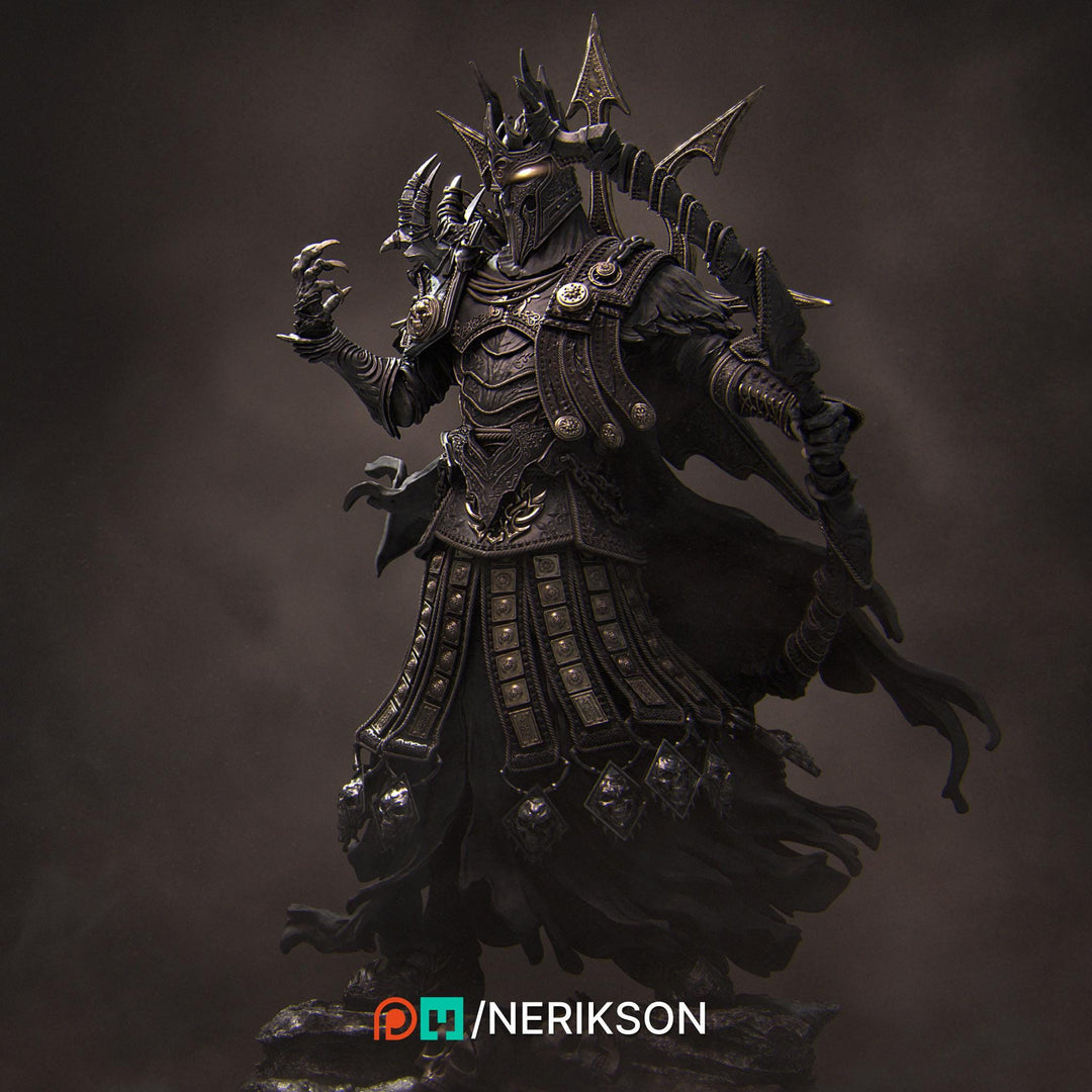 Death Knight Sharpshooter Undead Monster Unpainted Miniature | 28mm,32mm,54mm,75mm, 100mm, 140mm Scales | D&amp;D 5E Pathfinder | NERIKSON