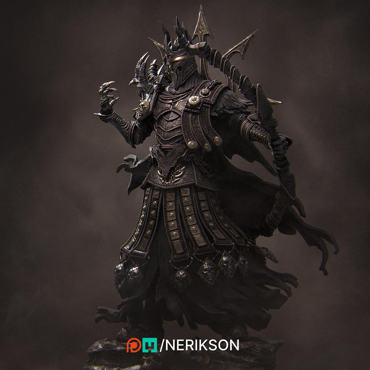 Death Knight Sharpshooter Undead Monster Unpainted Miniature | 28mm,32mm,54mm,75mm, 100mm, 140mm Scales | D&amp;D 5E Pathfinder | NERIKSON