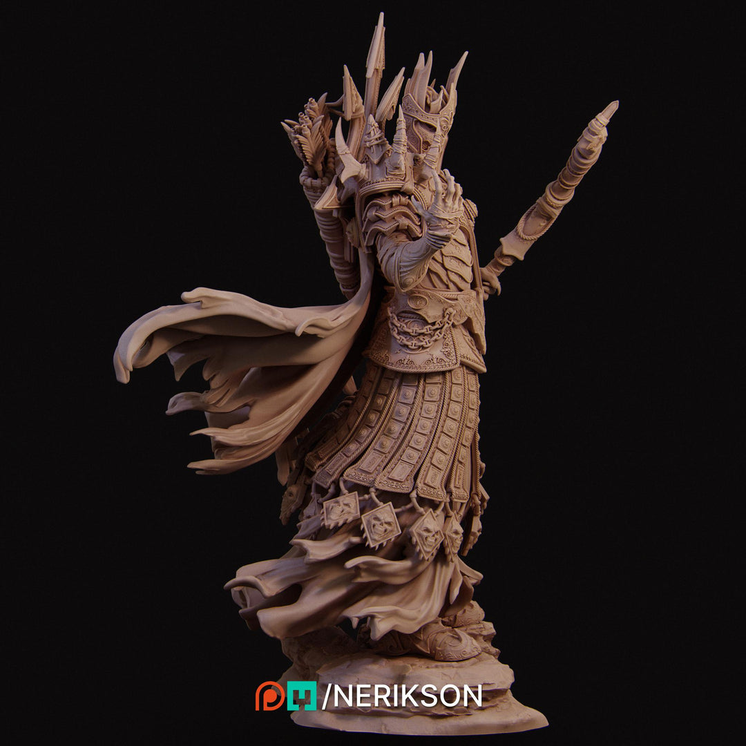 Death Knight Sharpshooter Undead Monster Unpainted Miniature | 28mm,32mm,54mm,75mm, 100mm, 140mm Scales | D&amp;D 5E Pathfinder | NERIKSON