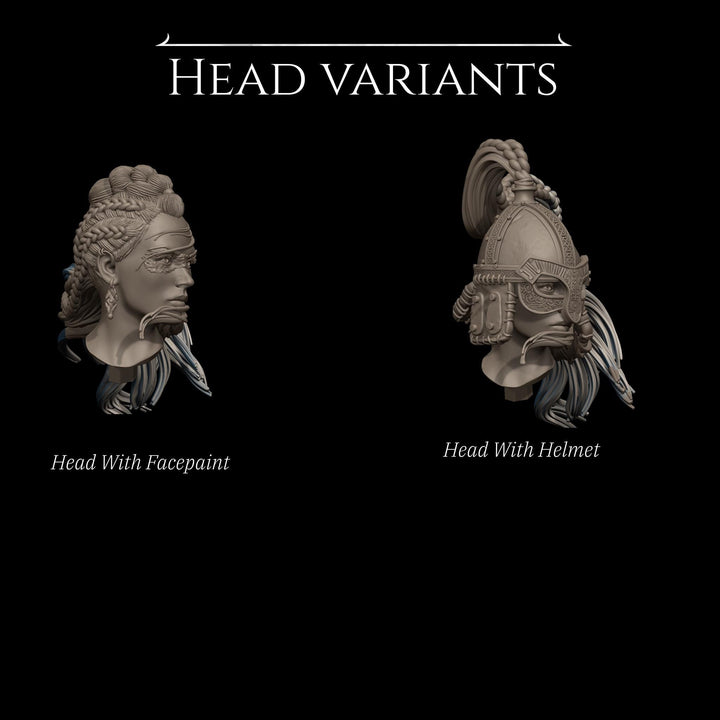 Female Fighter, Ranger, Cleric also w/ Helm PC/ NPC DnD, Unpainted | 28mm,32mm,54mm,75mm,100mm,140mm |Dungeons &amp; Dragons Pathfinder|NERIKSON