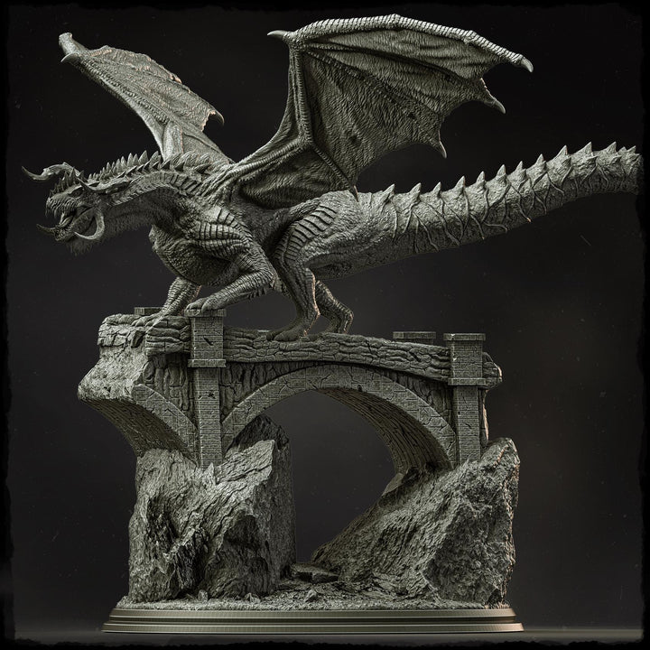 Chromatic Dragon (4 sizes) D&amp;D Miniature | 220mm Long, 230mm Wing Span | Resin Dragon Statue | Figurine | Dungeons and Dragons 5e