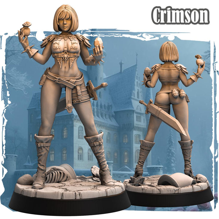 Female Rogue Thief PC / NPC D&amp;D 5e Unpainted Figure | 28mm, 32mm,54mm,75mm,100mm Scales | Dungeons and Dragons Pathfinder |