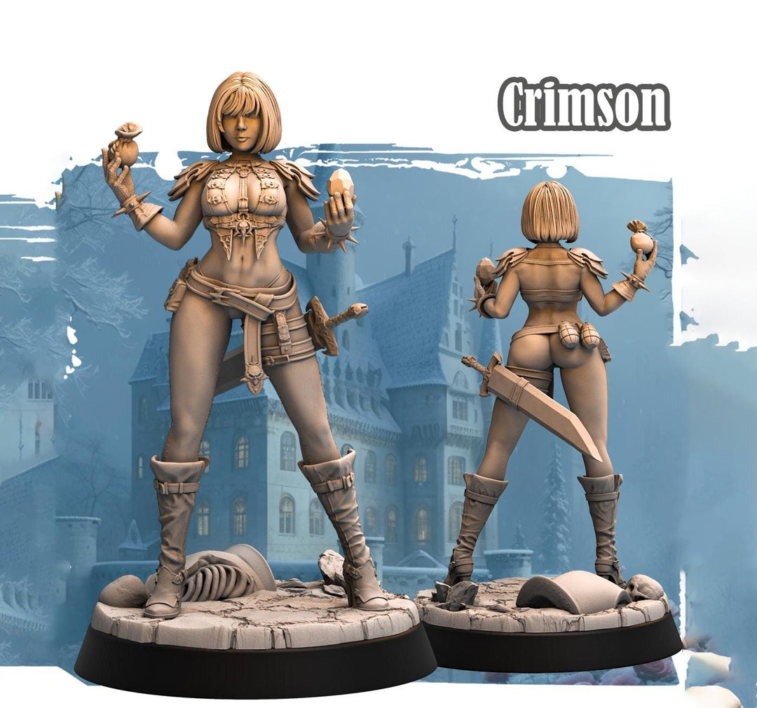 Female Rogue Thief PC / NPC D&D 5e Unpainted Figure | 28mm, 32mm,54mm,75mm,100mm Scales | Dungeons and Dragons Pathfinder |
