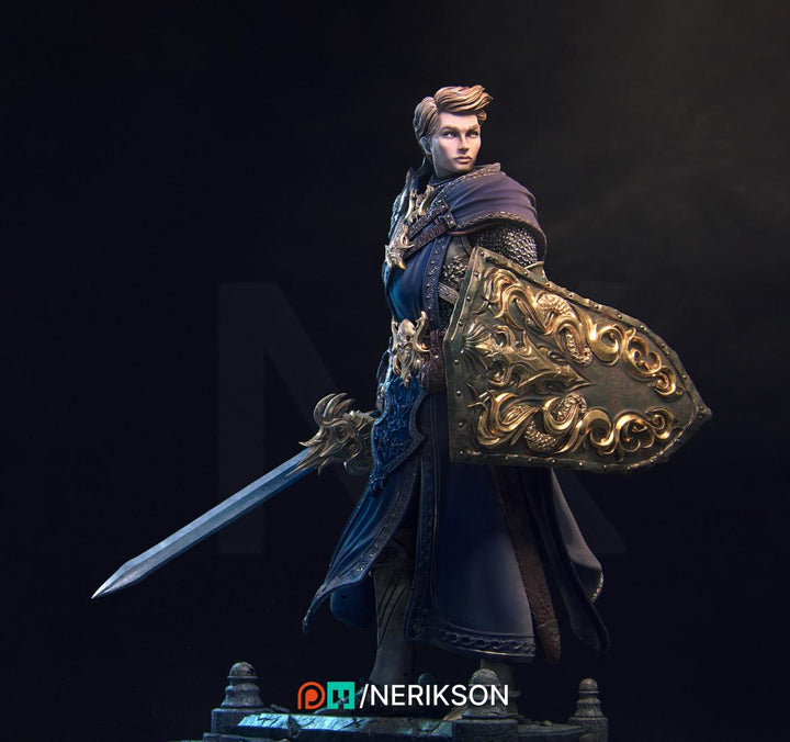 Human Paladin. Cleric, Fighter PC/ NPC Unpainted Figure | 28mm,32mm,54mm,75mm,100mm Scales | Dungeons &amp; Dragons Pathfinder |NERIKSON