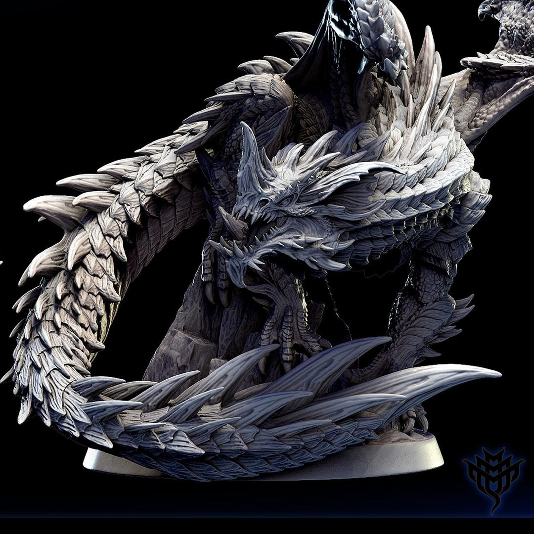 Legendary Chromatic Blue Dragon (4 sizes) D&D Unpainted Miniature | 230mm Height | Resin Figurine | Dungeons and Dragons 5e Pathfinder |