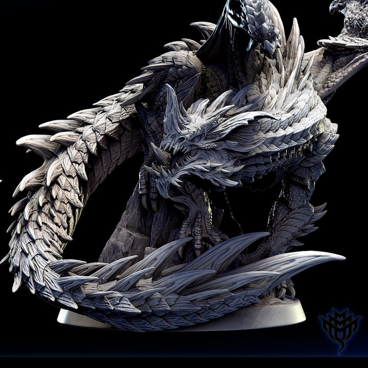 Legendary Chromatic Blue Dragon (4 sizes) D&amp;D Unpainted Miniature | 230mm Height | Resin Figurine | Dungeons and Dragons 5e Pathfinder |