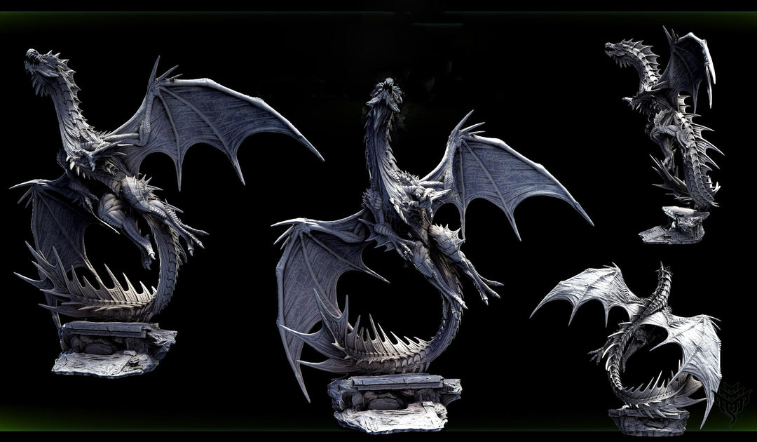 Legendary Chromatic Green Dragon (4 sizes) D&D Unpainted Miniature | 230mm Height | Resin Figurine |Dungeons and Dragons 5e Pathfinder