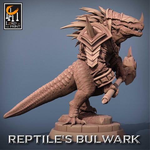 Lizardfolk Lizardman Warrior | 28mm, 32mm,54mm, 75mm, 100mm | Dungeons and Dragons | Unpainted Figure | Rescale Miniatures