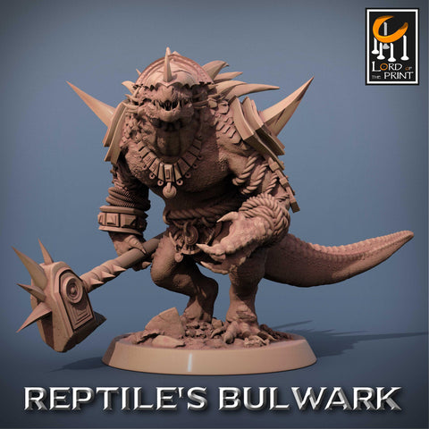 Lizardfolk Lizardman Warrior | 28mm, 32mm,54mm, 75mm, 100mm | Dungeons and Dragons | Unpainted Figure | Rescale Miniatures