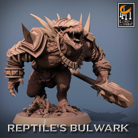 Lizardfolk Lizardman Warrior | 28mm, 32mm,54mm, 75mm, 100mm | Dungeons and Dragons | Unpainted Figure | Rescale Miniatures