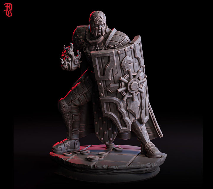 Fighter Eldritch Knight, Cleric PC / NPC Unpainted Mini | 28mm, 32mm,54mm75mm,100mm Scales | D&amp;D 5e Pathfinder Figurine | Flesh of Gods