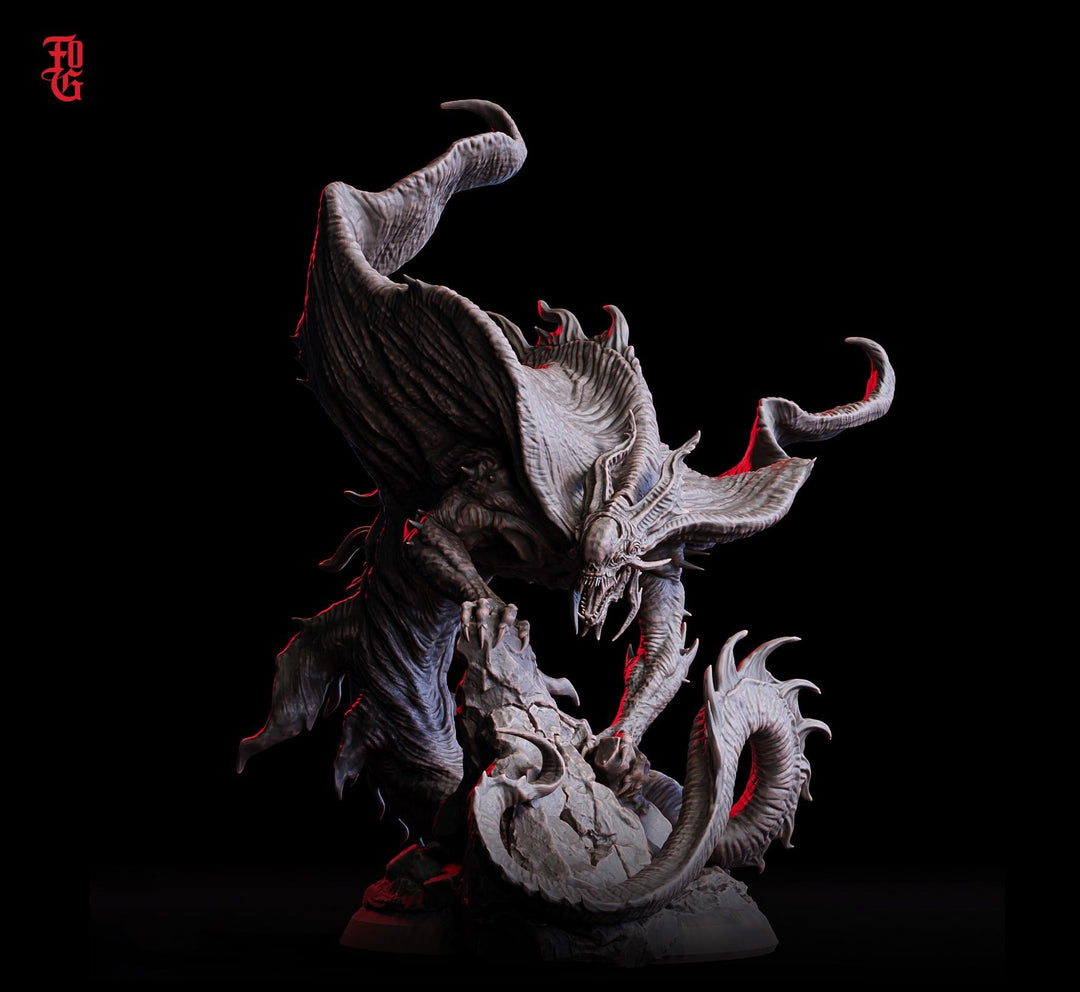 Large Cloaker and Huge Alpha Cloaker Under Dark Monster | Resin Unpainted Miniature | Dungeons and Dragons D&D 5e Pathfinder | Flesh of Gods