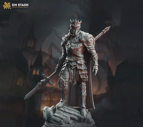 Oathbreaker Paladin, Undead Death Knight, Shadow Overlord | 28mm,32mm,54mm,75mm,100mm Scale Resin Miniature | DM Stash | Dungeons & Dragons