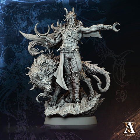 Male Elf Hexblade Warlock, Ranger, Druid, Sorcerer PC NPC Miniature | 28mm,32mm, 54mm, 75mm, 100mm Scales | Dungeons & Dragons | Pathfinder