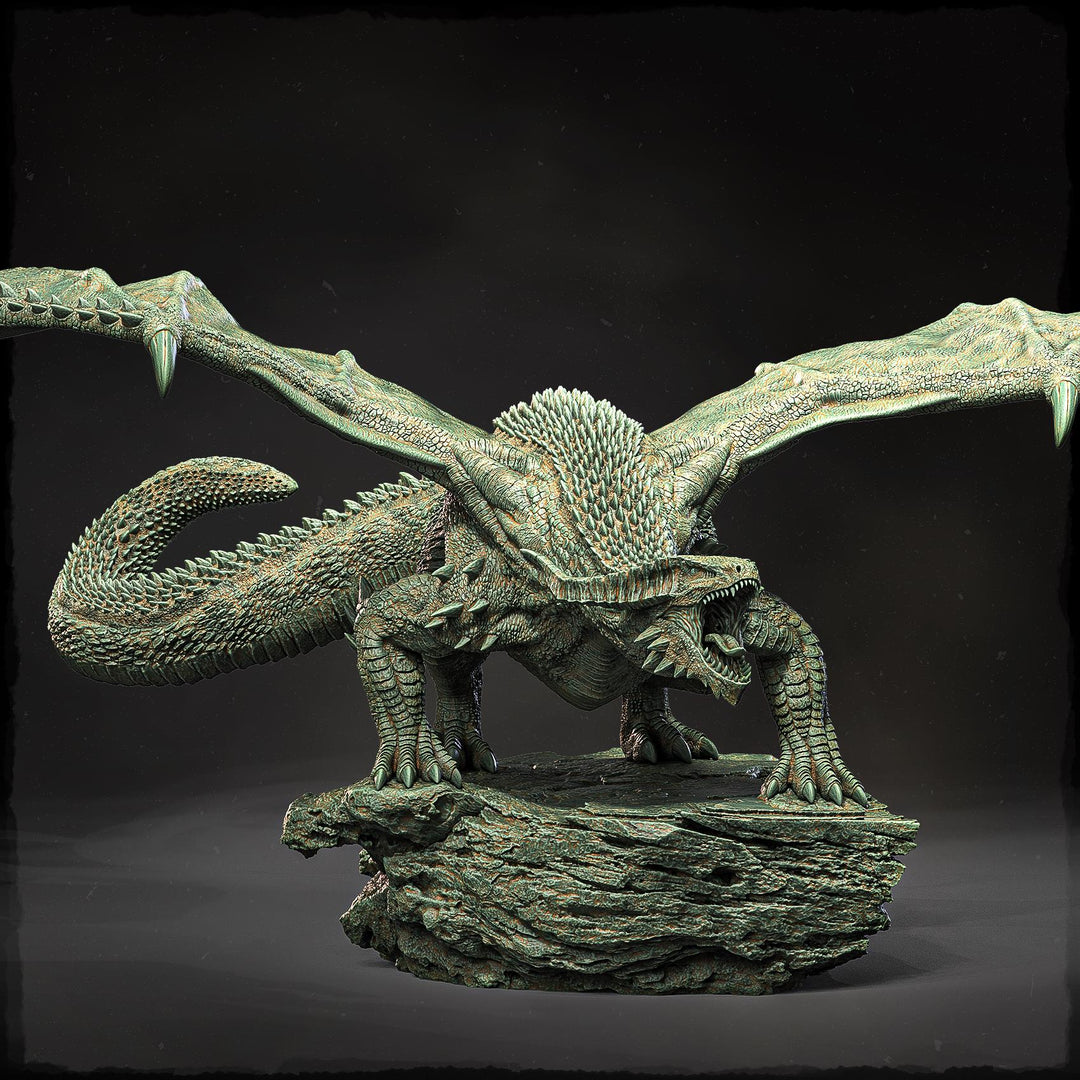 Chromatic Dragon (4 sizes) D&amp;D 5e Unpainted Miniature | 250mm Long, 280mm Wing Span | Resin Dragon Statue | Figurine Dungeons and Dragons 5e