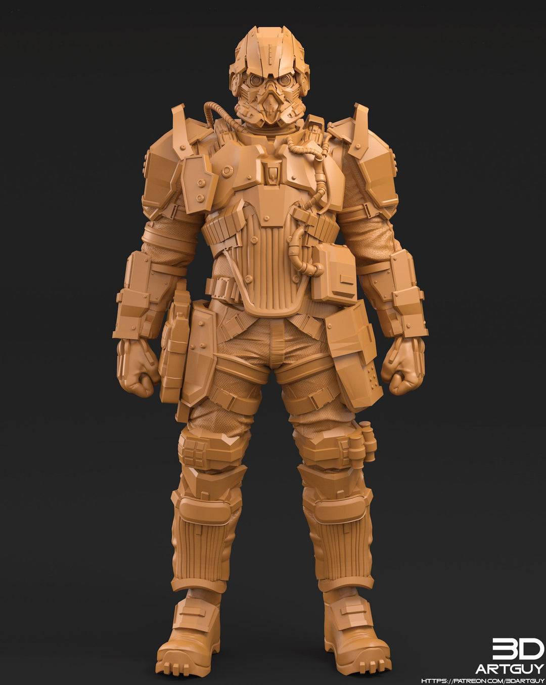 Space Trooper Soldier Sci-Fi UNPAINTED miniature | 28mm,32mm, 50mm, 75mm,100mm Scales | Sci-Fi Video Games miniatures | Fan Art | 3Dartguy|
