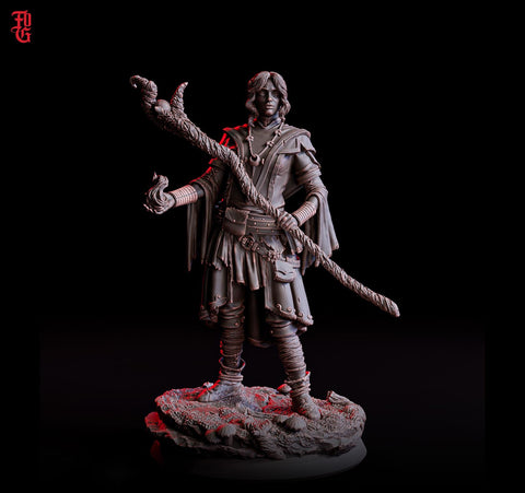 Female Human Wizard, Druid, Sorcerer PC NPC | 28mm, 32mm,54mm, 75mm,100mm Scale Resin Mini |Dungeons and Dragons|Flesh of Gods