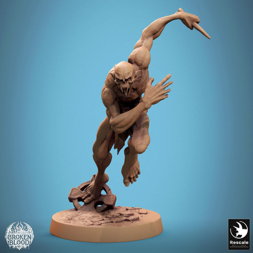 Ghoul Ghasts Undead Monster | Unpainted miniature DnD | 28mm, 32mm, 54mm, 75mm,100mm | Pathfinder | Rescale Miniatures
