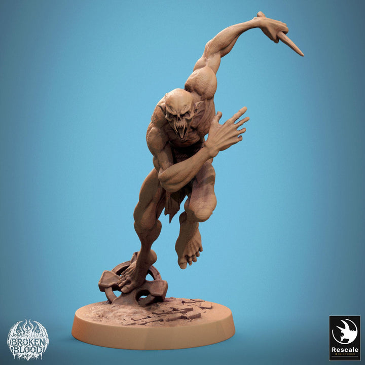 Ghoul Ghasts Undead Monster | Unpainted miniature DnD | 28mm, 32mm, 54mm, 75mm,100mm | Pathfinder | Rescale Miniatures