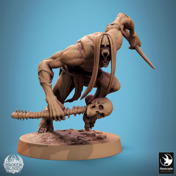 Ghoul Ghasts Undead Monster | Unpainted miniature DnD | 28mm, 32mm, 54mm, 75mm,100mm | Pathfinder | Rescale Miniatures