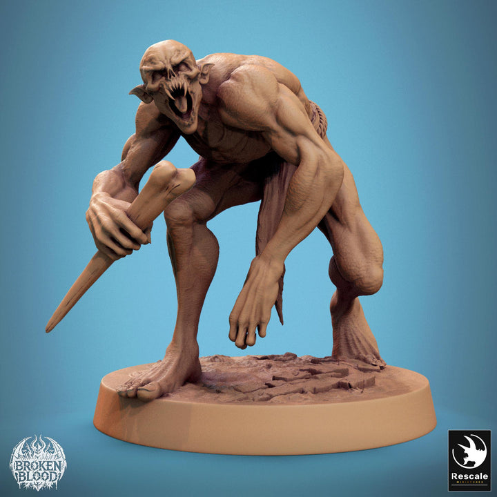 Ghoul Ghasts Undead Monster | Unpainted miniature DnD | 28mm, 32mm, 54mm, 75mm,100mm | Pathfinder | Rescale Miniatures