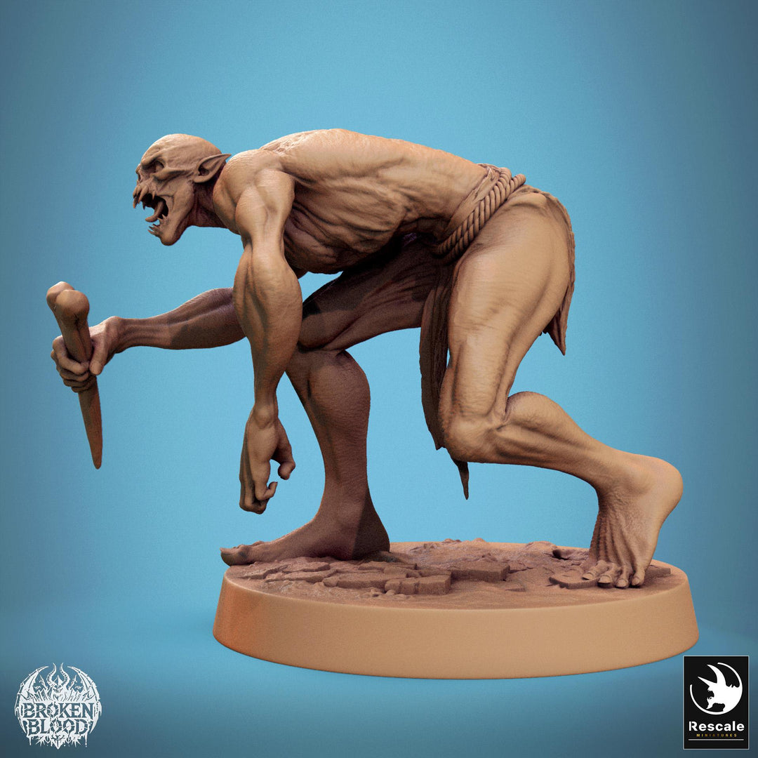 Ghoul Ghasts Undead Monster | Unpainted miniature DnD | 28mm, 32mm, 54mm, 75mm,100mm | Pathfinder | Rescale Miniatures