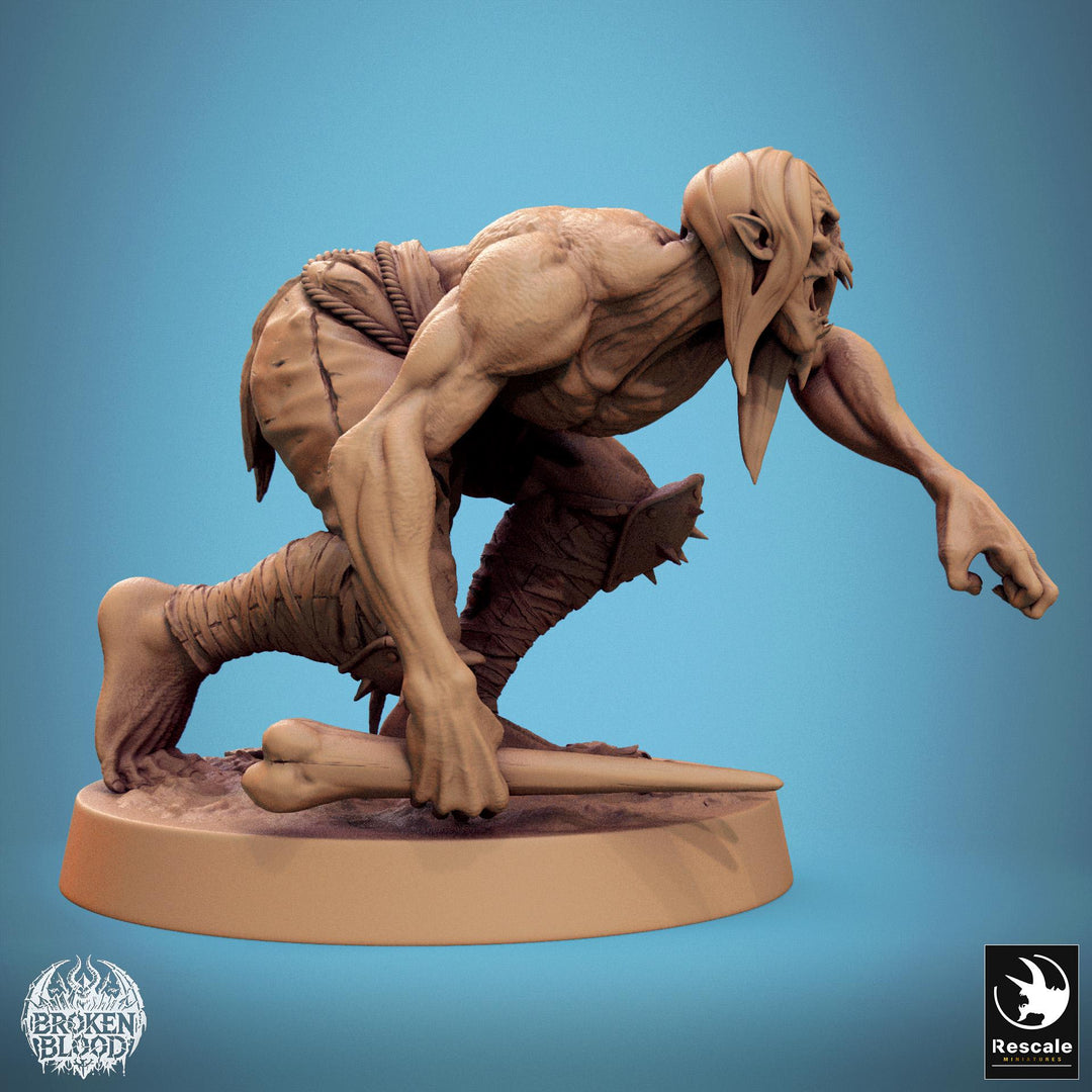 Ghoul Ghasts Undead Monster | Unpainted miniature DnD | 28mm, 32mm, 54mm, 75mm,100mm | Pathfinder | Rescale Miniatures