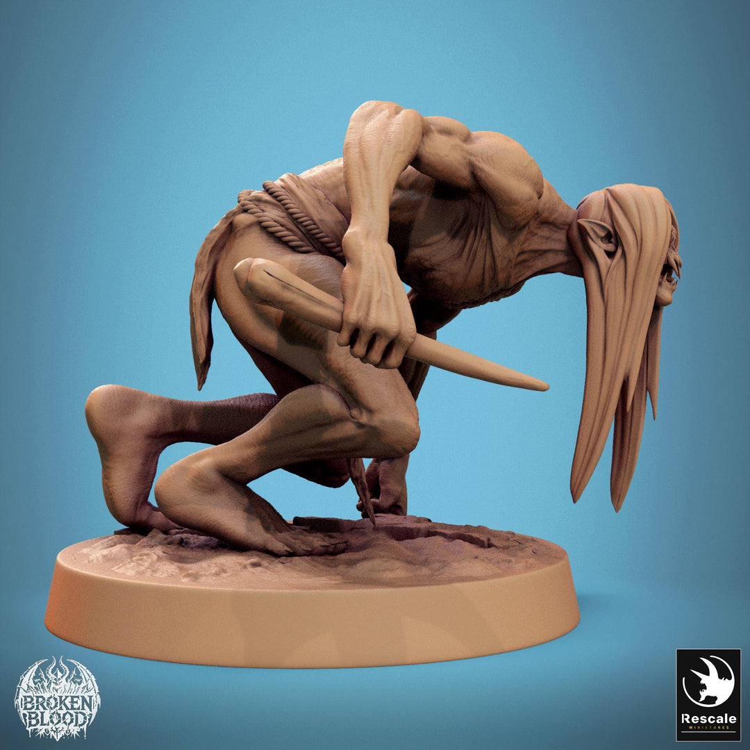 Ghoul Ghasts Undead Monster | Unpainted miniature DnD | 28mm, 32mm, 54mm, 75mm,100mm | Pathfinder | Rescale Miniatures