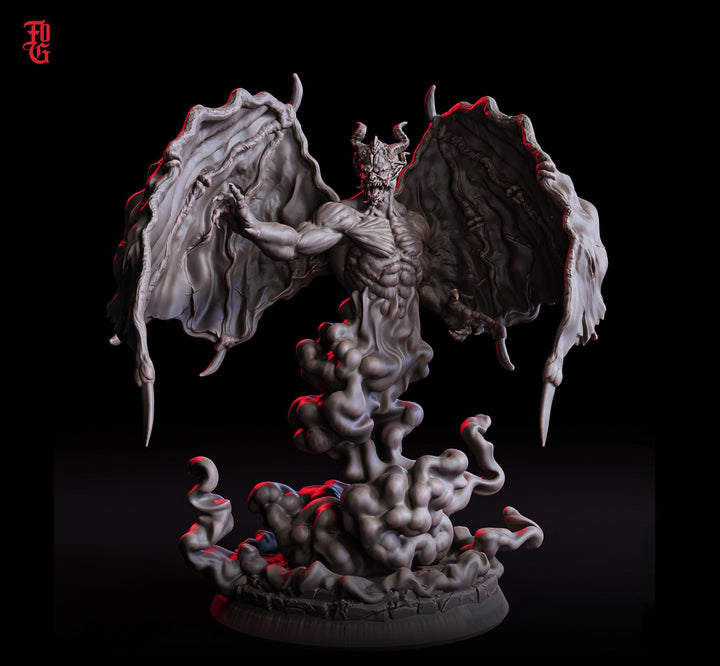 Demon, Devil, Fiend Unpainted figure| 28mm,32mm,54mm,75mm,100mm Scale Resin Miniature Dungeons and Dragons D&amp;D 5e Pathfinder | Flesh of Gods