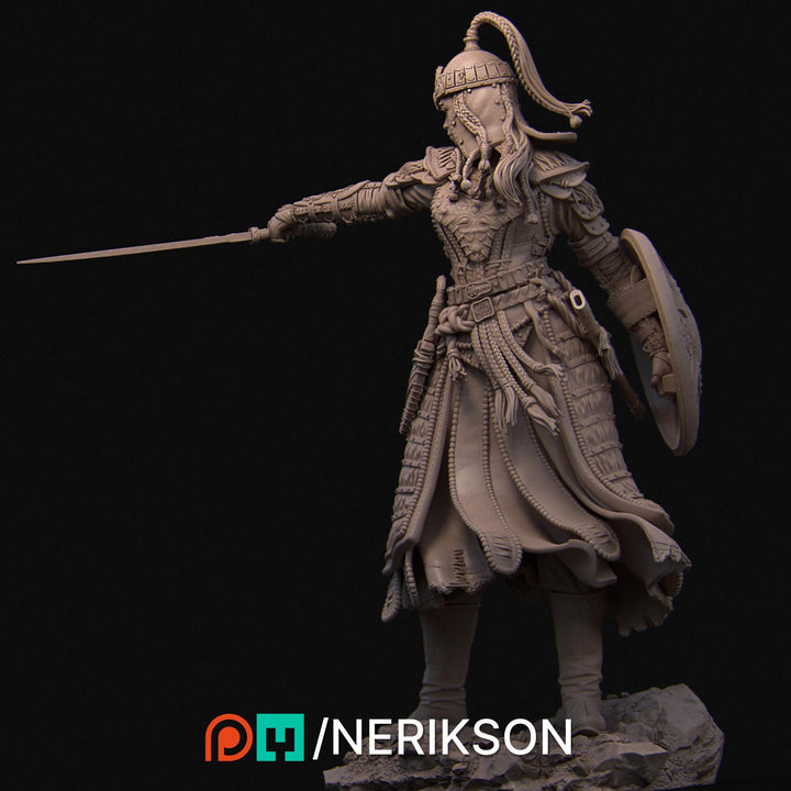 Human Female Fighter Battlemaster,Paladin, also Helmet PC / NPC Unpainted D&amp;D 5e | 28mm,32mm,54mm,75mm,100mm,140mm | Pathfinder|NERIKSON