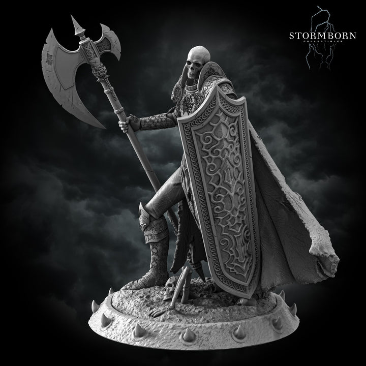 Death Knight | Skeleton Knight Commander | Undead Zombie Knight | 28mm,32mm,54mm ,75mm,100mm Scale | Dungeons &amp; Dragons Miniature Pathfinder