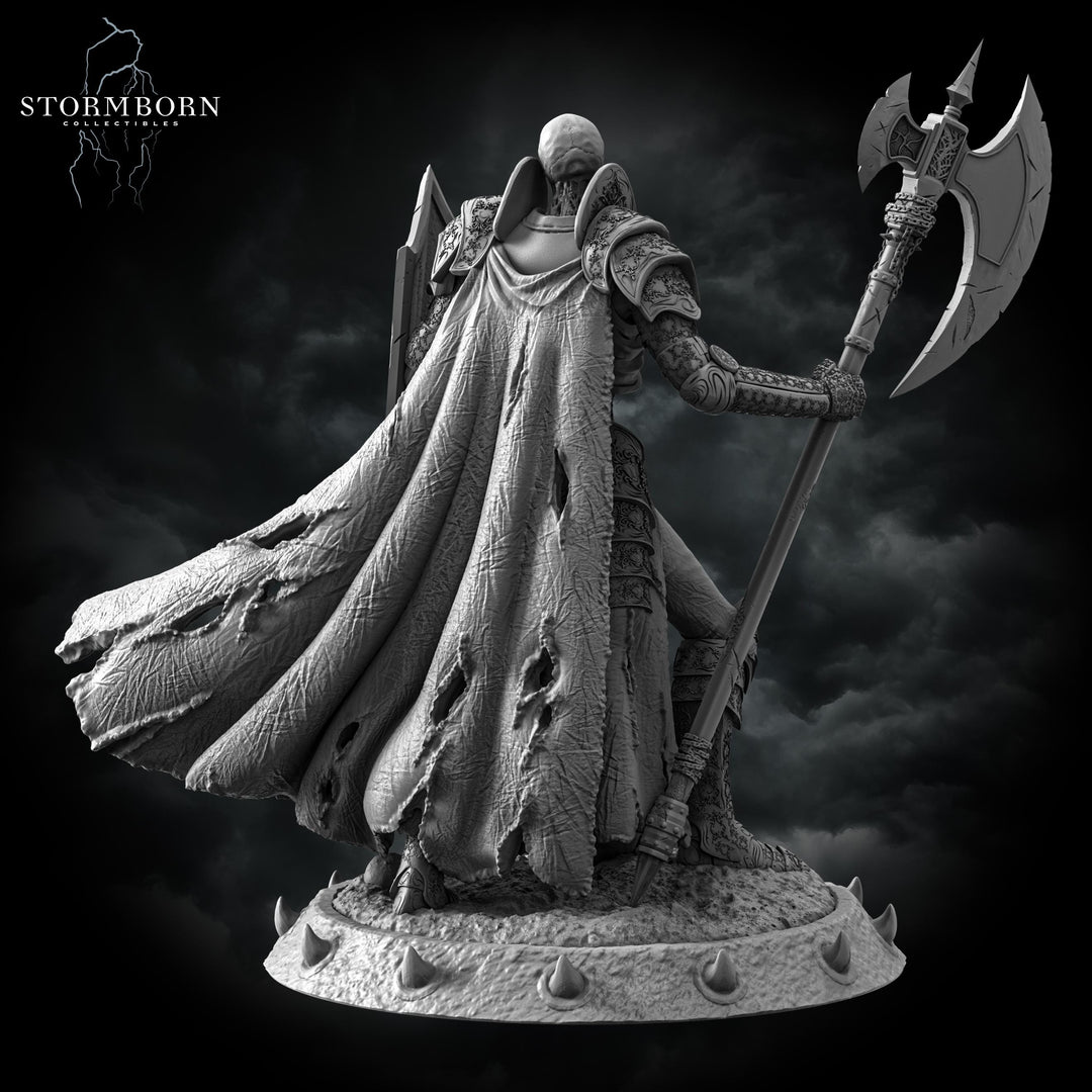Death Knight | Skeleton Knight Commander | Undead Zombie Knight | 28mm,32mm,54mm ,75mm,100mm Scale | Dungeons &amp; Dragons Miniature Pathfinder