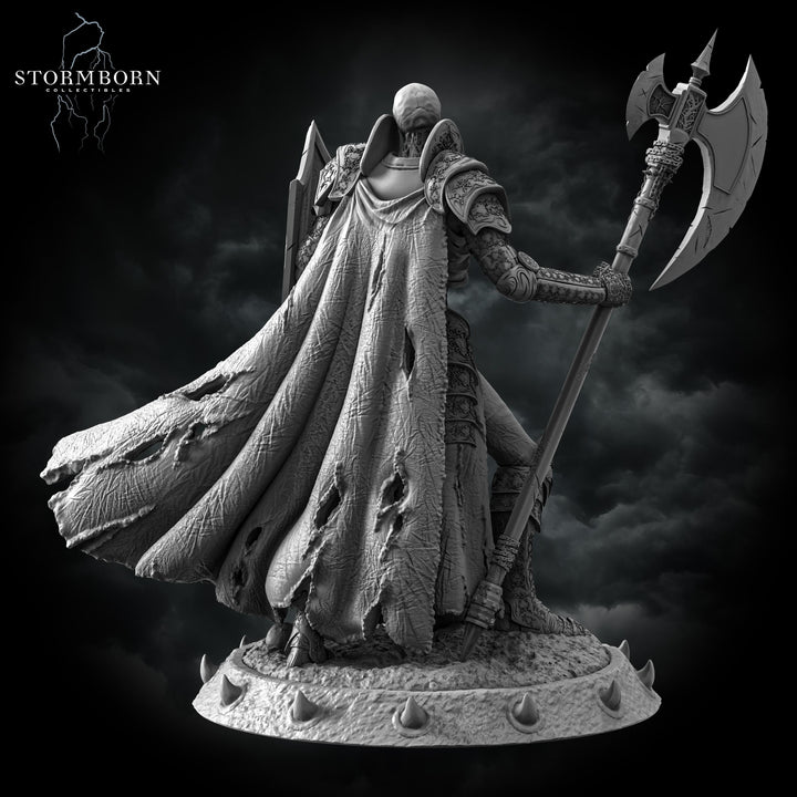 Death Knight | Skeleton Knight Commander | Undead Zombie Knight | 28mm,32mm,54mm ,75mm,100mm Scale | Dungeons &amp; Dragons Miniature Pathfinder