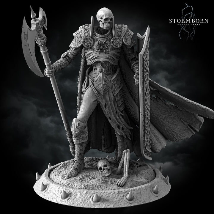 Death Knight | Skeleton Knight Commander | Undead Zombie Knight | 28mm,32mm,54mm ,75mm,100mm Scale | Dungeons &amp; Dragons Miniature Pathfinder