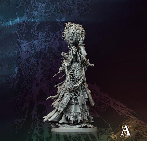 Hag, Fiendish Witch, Undead Banshee, Demon Fiend | Unpainted Miniature 28mm, 32mm,54mm,75mm,100mm Scales | Dungeons & Dragons | Pathfinder |