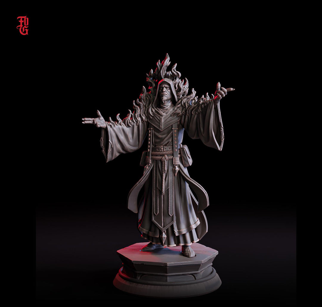 Light Domain Cleric, Sorcerer, Wizard | 28mm, 32mm,54mm,75mm,100mm Scales | Player Character | D&amp;D 5e Pathfinder Figurine | Flesh of Gods