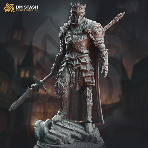 Oathbreaker Paladin, Undead Death Knight, Shadow Overlord | 28mm,32mm,54mm,75mm,100mm Scale Resin Miniature | DM Stash | Dungeons & Dragons