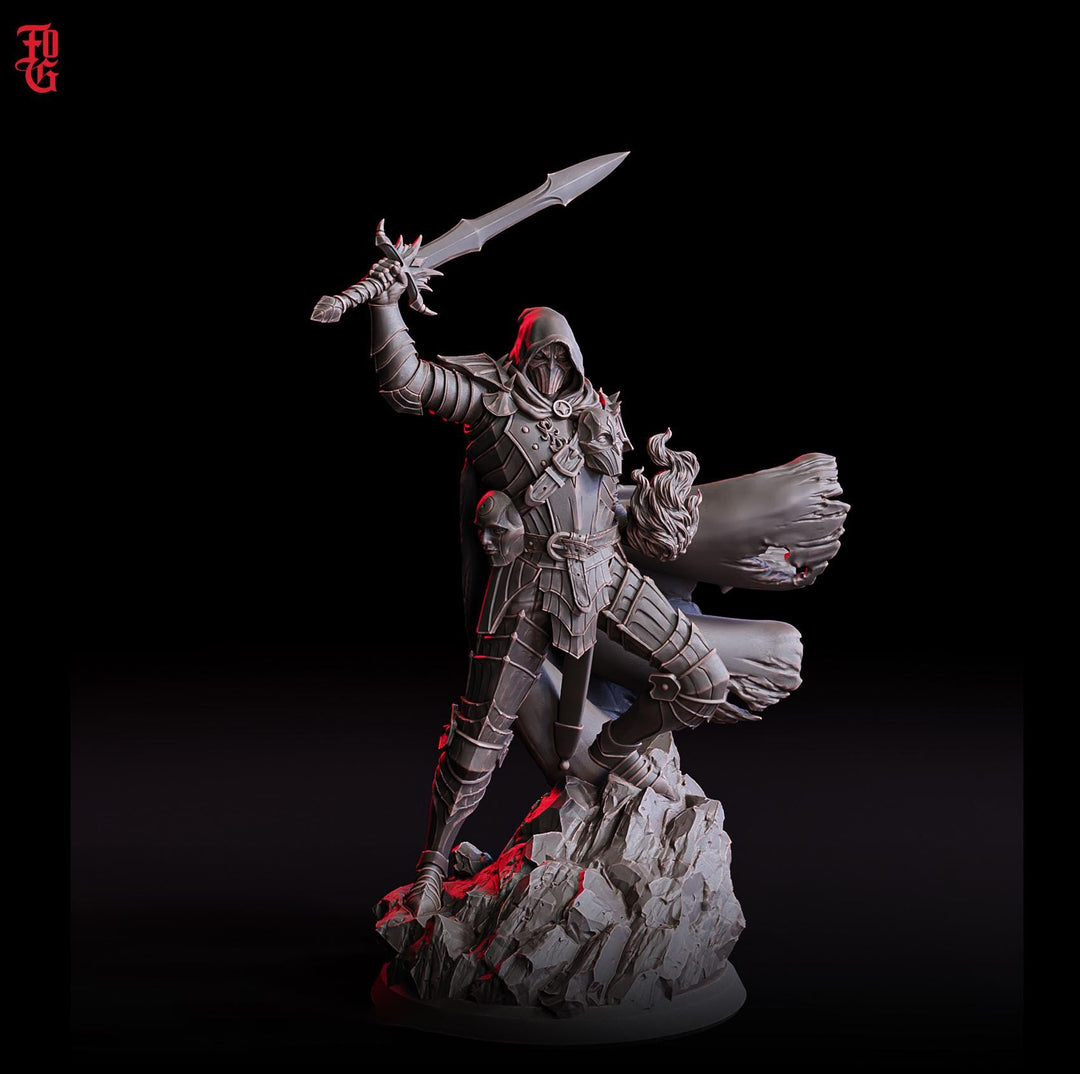 Fighter Eldritch Knight, Rogue Arcane Trickster PC / NPC | 28mm,32mm,54mm75mm,100mm Scales | D&D 5e Pathfinder Figurine | Flesh of Gods