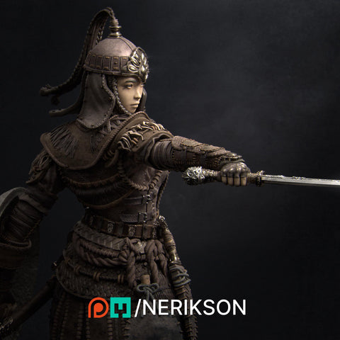 Human Female Fighter Battlemaster,Paladin, also Helmet PC / NPC Unpainted D&D 5e | 28mm,32mm,54mm,75mm,100mm,140mm | Pathfinder|NERIKSON