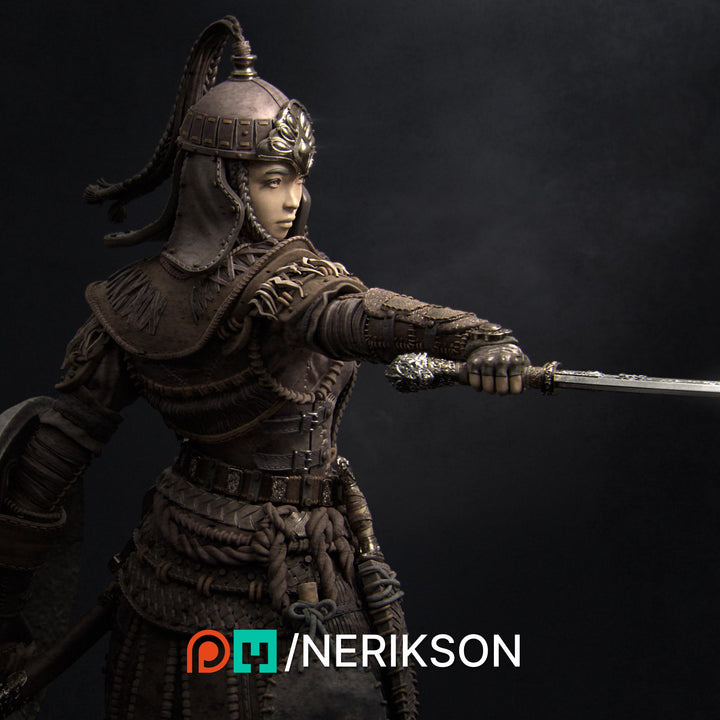 Human Female Fighter Battlemaster,Paladin, also Helmet PC / NPC Unpainted D&amp;D 5e | 28mm,32mm,54mm,75mm,100mm,140mm | Pathfinder|NERIKSON