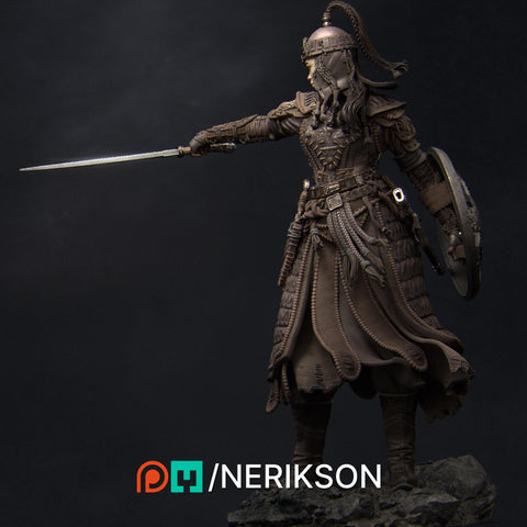 Human Female Fighter Battlemaster,Paladin, also Helmet PC / NPC Unpainted D&D 5e | 28mm,32mm,54mm,75mm,100mm,140mm | Pathfinder|NERIKSON