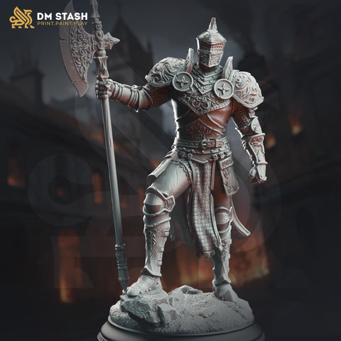 Human Paladin, Fighter Battlemaster | Resin Miniature | 28mm, 32mm, 54mm,75mm, 100mm Scales | Pathfinder Figure | DnD | Figurine unpainted |