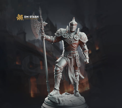 Human Paladin, Fighter Battlemaster | Resin Miniature | 28mm, 32mm, 54mm,75mm, 100mm Scales | Pathfinder Figure | DnD | Figurine unpainted |