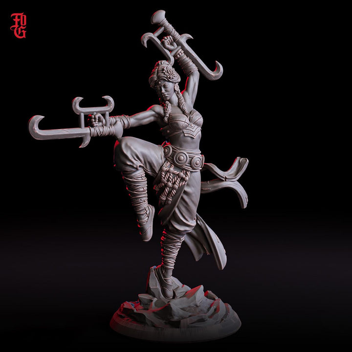 Female Human Monk Way of the Kensei PC NPC | 28mm, 32mm,54mm, 75mm, 100mm Scale Resin Mini | Dungeons and Dragons| Flesh of Gods
