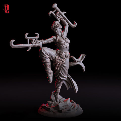 Female Human Monk Way of the Kensei PC NPC | 28mm, 32mm,54mm, 75mm, 100mm Scale Resin Mini | Dungeons and Dragons| Flesh of Gods