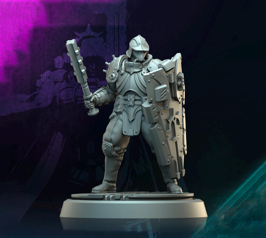 Sci-Fi Miniature Soldier Army Veteran | 28mm,32mm, 54mm, 75mm,100mm Scales | Resin Mini |