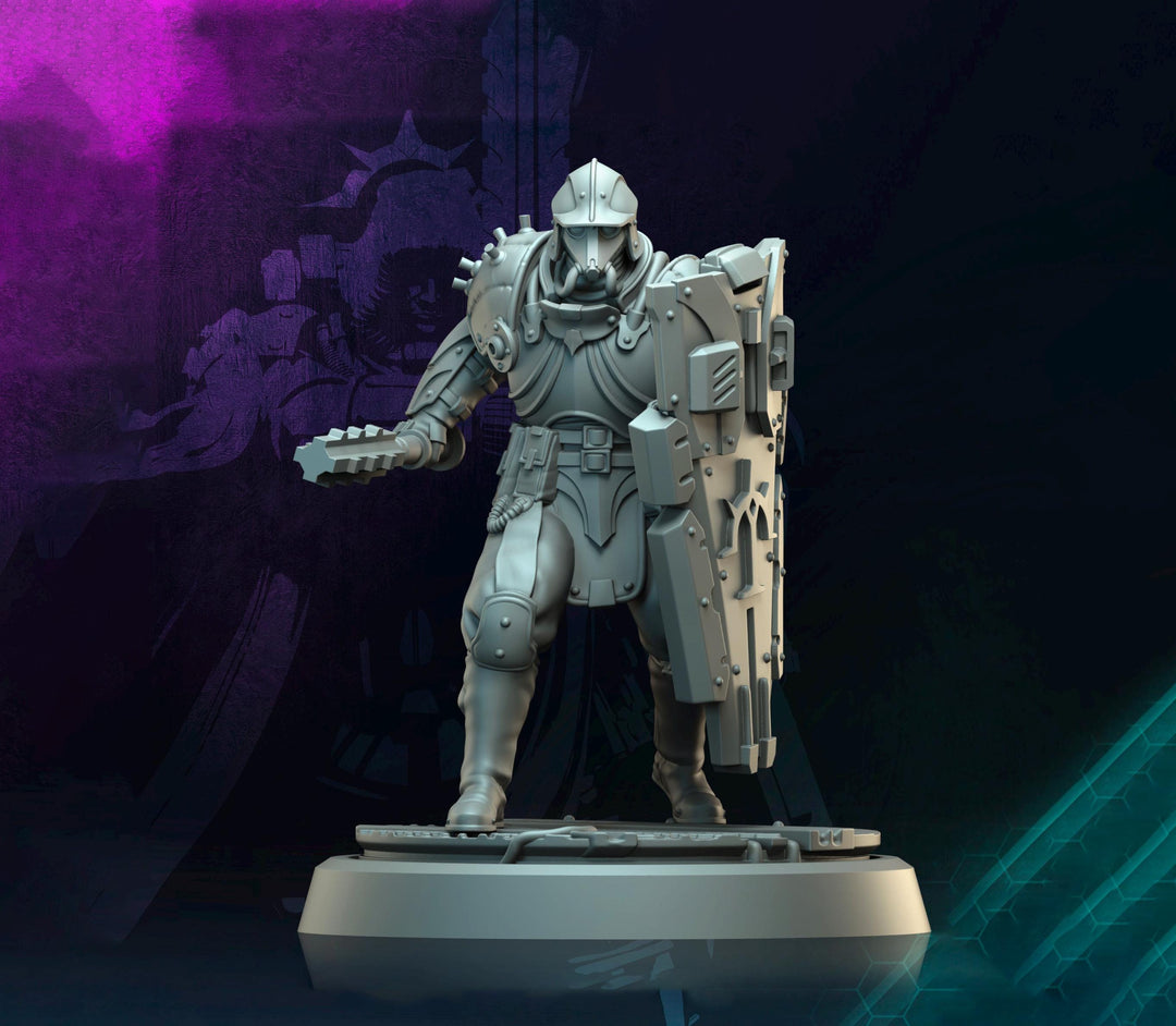 Sci-Fi Miniature Soldier Army Veteran | 28mm,32mm, 54mm, 75mm,100mm Scales | Resin Mini |